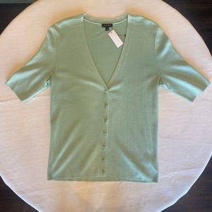 NWT Mint Green Short Sleeve Button Down with Enamel Buttons